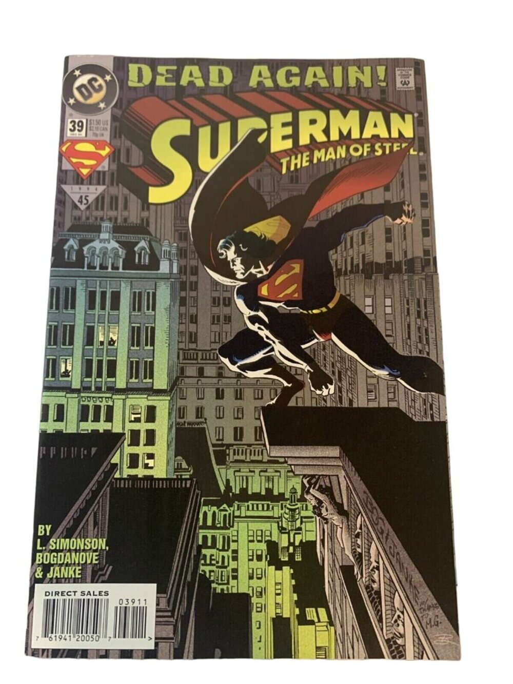 Superman Man of Steel #39 Dead Again 1994 DC Direct Reign of the Supermen